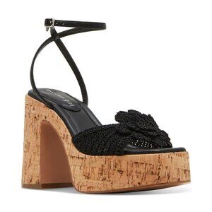 Madden Girl Garden Flower Platform Dress Sandals - Black